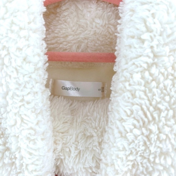 Gap Body Sherpa Mock Neck Ivory Pullover Size S/P - Picture 8 of 13